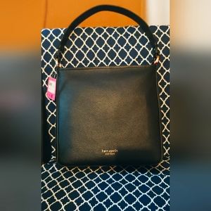 NWT Kate Spade New Core Leather Large Hobo Bag Black Original Packaging